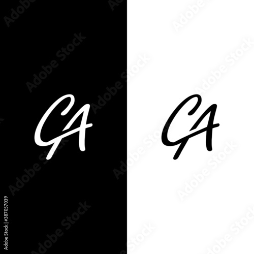 ca logo design vector icon symbol