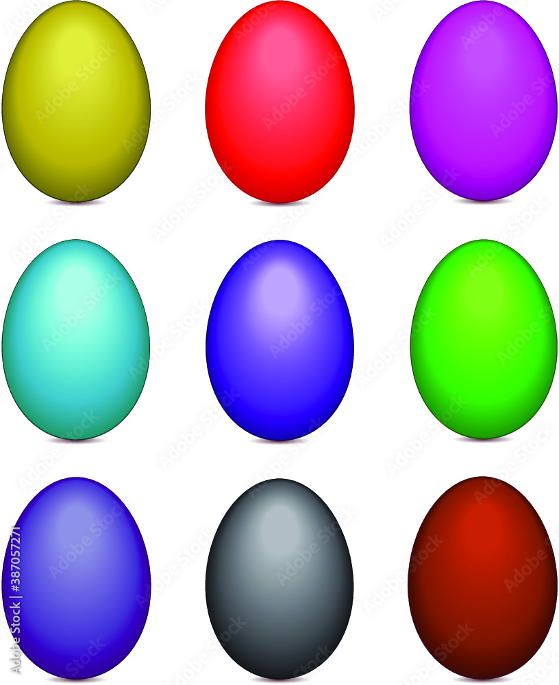 set of easter eggs set of easter eggs