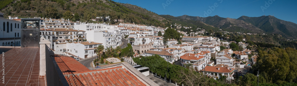 panoramic view from the top of the village of Mijas