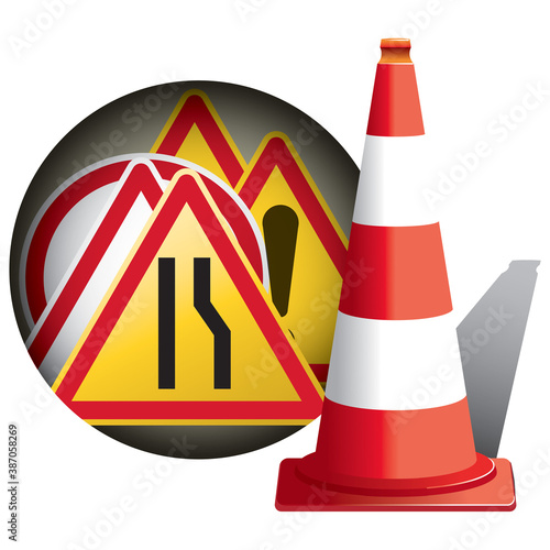 Sécurité sur autoroute - Panneaux et balises