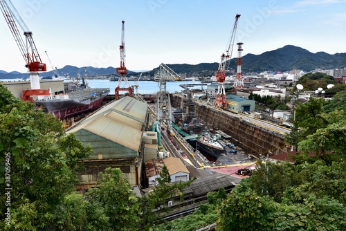日本の呉の艦船