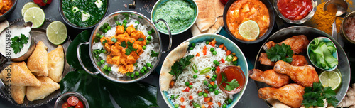 Canvas Print Assortment Indian recipes food various.