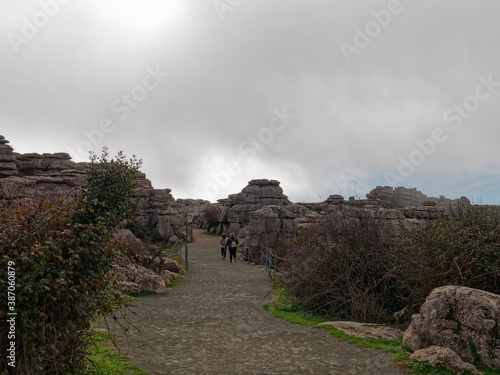 View of El Torcal de Antequera Natural Park