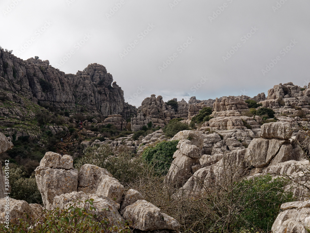 View of El Torcal de Antequera Natural Park