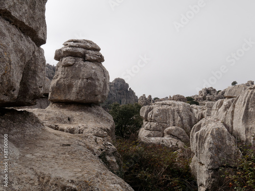 View of El Torcal de Antequera Natural Park