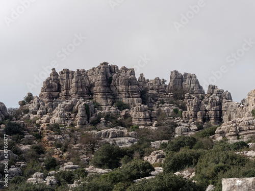 View of El Torcal de Antequera Natural Park