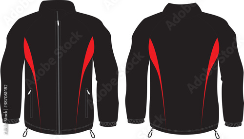 Track and Rain Tops mock ups illustrations template vectors 