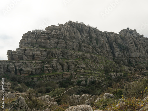 View of El Torcal de Antequera Natural Park