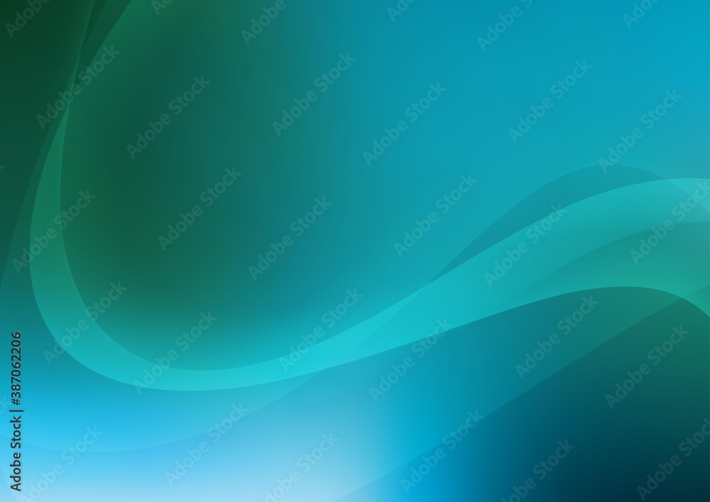 Light Blue, Green vector background with abstract lines.
