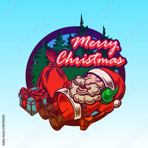 santa clause enjoy christmas day