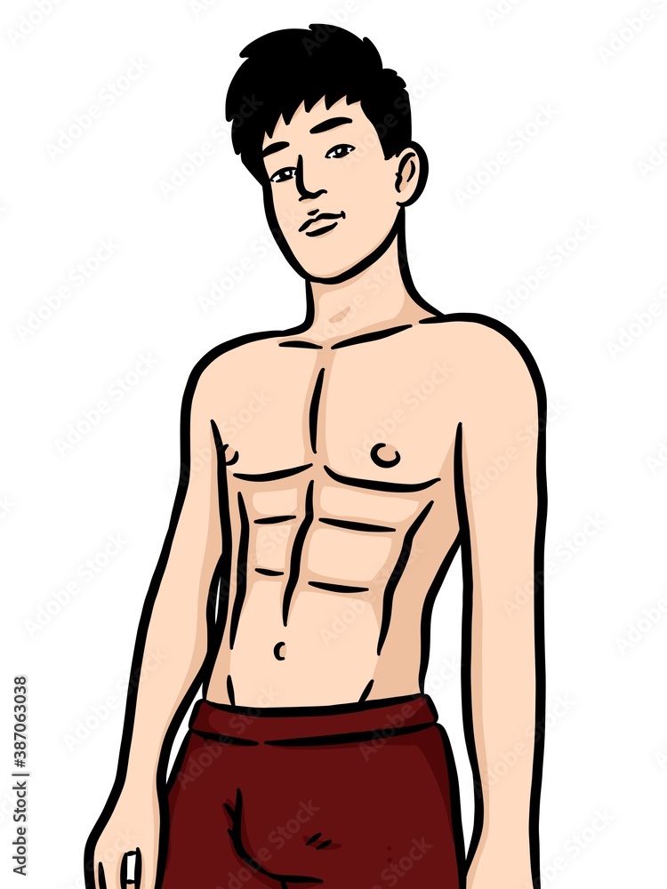 cartoon cute man on white background cartoon cute man on white background
