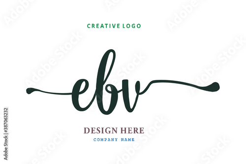 logo composition of the letter EBV is simple, easy to understand and authoritative