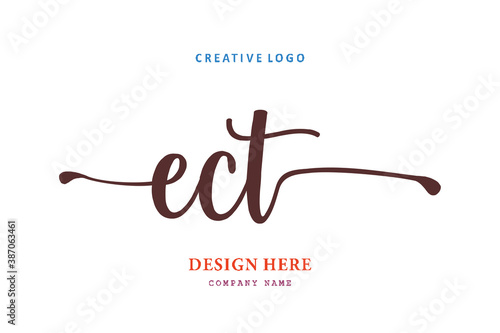 logo composition of the letter ECT is simple, easy to understand and authoritative