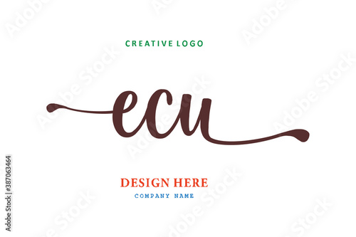 logo composition of the letter ECU is simple, easy to understand and authoritative