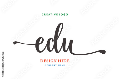 logo composition of the letter EDU is simple, easy to understand and authoritative