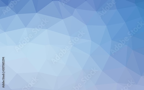 Light BLUE vector shining triangular pattern.