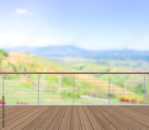 Balcony And Terrace Of Blur Nature Background