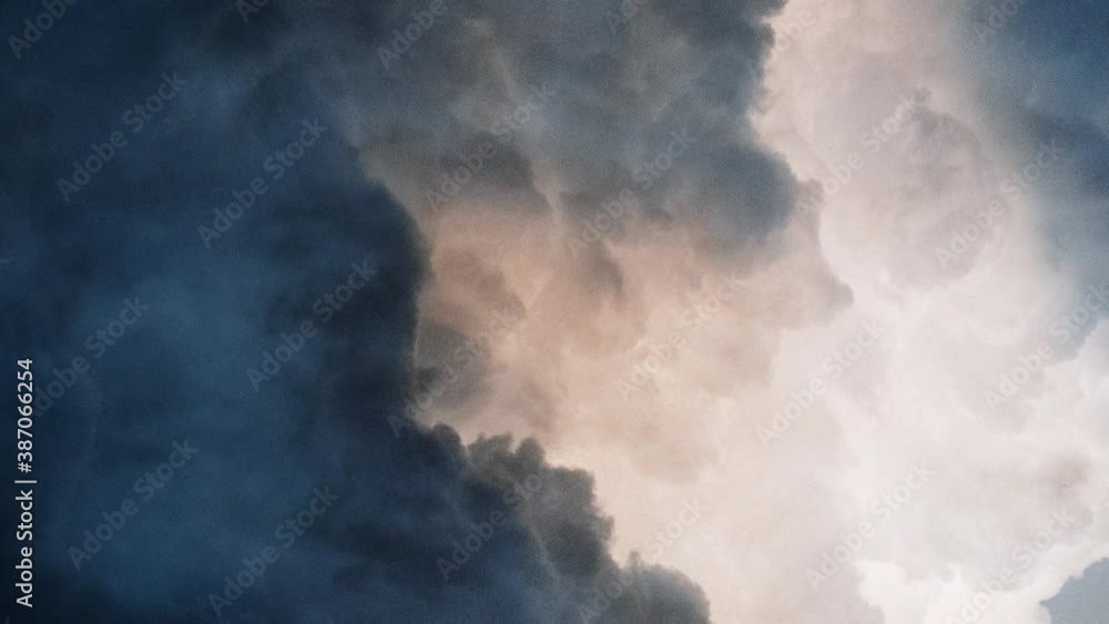 a thunderstorm inside the cumulus cloud. a thunderstorm inside the cumulus cloud.