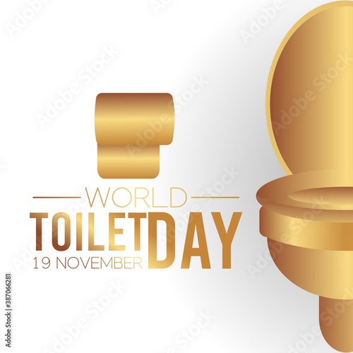 vector graphic of world toilet day good for world toilet day celebration. flat design. flyer design.flat illustration.