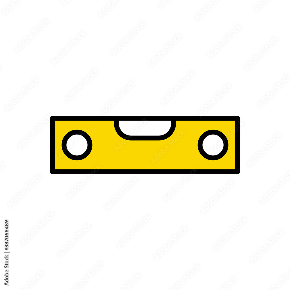 Fototapeta premium level vector flat color icon. Vector