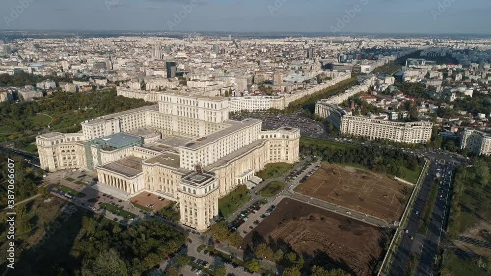 Aerial image of downtown Bucharest. Aerial image of downtown Bucharest.