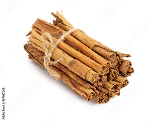 True cinnamon isolated on white background