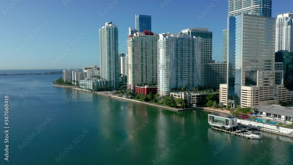 Aerial shot of a beautiful Miami Florida skyline Aerial shot of a beautiful Miami Florida skyline
