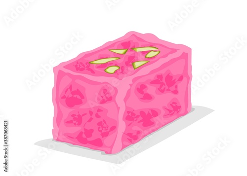 Barfi indian Sweet Dish Food Vector