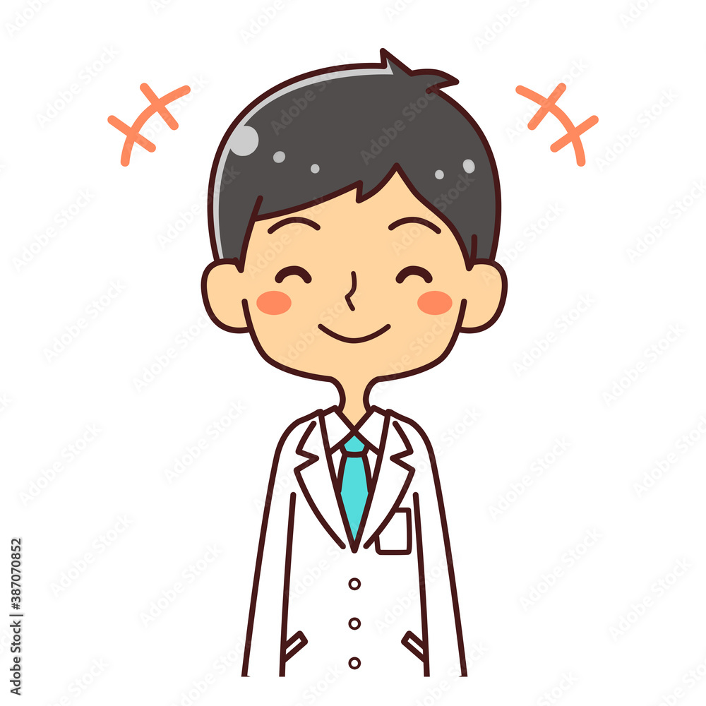 医者 ドクター 若い男性 笑顔 イラスト 医者 ドクター 若い男性 笑顔 イラスト