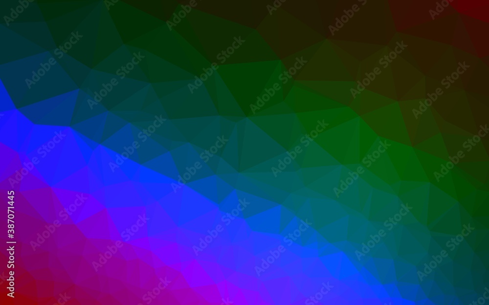 Obraz premium Dark Multicolor, Rainbow vector blurry triangle pattern.