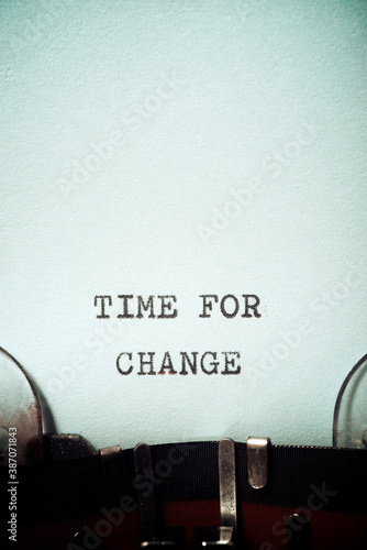 Time for change phrase