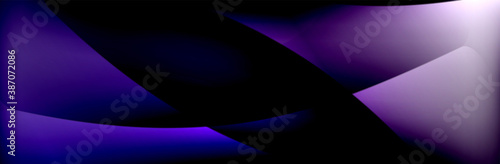 Fluid gradient neon color waves  vector abstract background