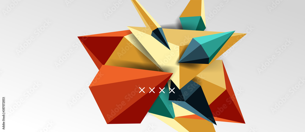 3d low poly abstract shape background vector illustration 3d low poly abstract shape background vector illustration