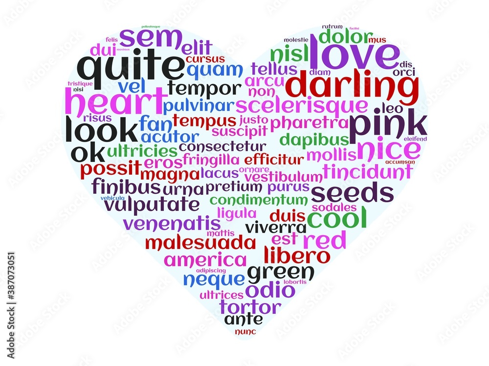 love symbol wordart in white background love symbol wordart in white background
