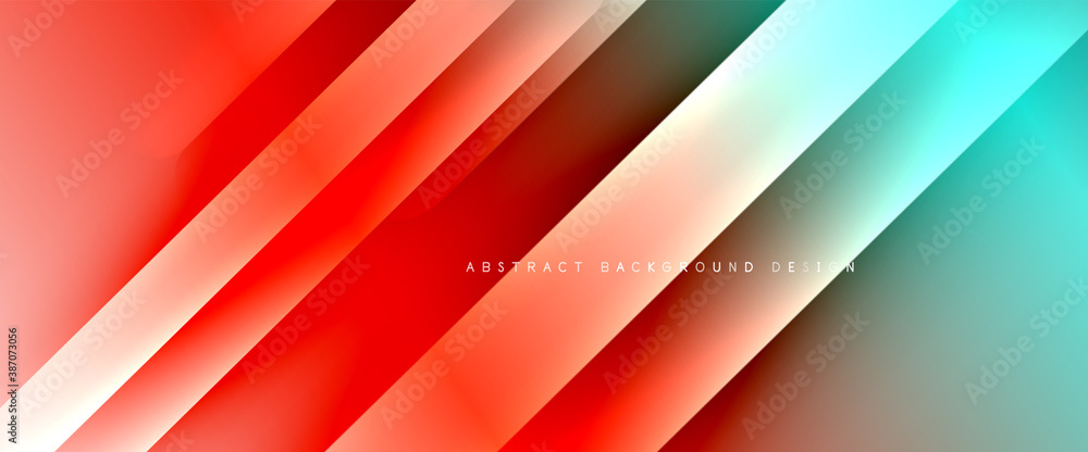 Obraz premium Fluid gradients with dynamic diagonal lines abstract background. Bright colors with dynamic light and shadow effects. Vector wallpaper or poster