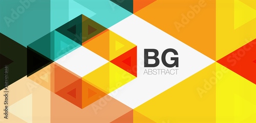 Mosaic triangle pattern abstract background for cover  banner  flyer and poster and other template