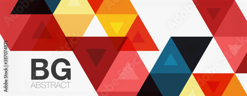 Mosaic triangle pattern abstract background for cover, banner, flyer and poster and other template