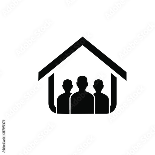 community teamwork home vector icon illustration design isolated white background
