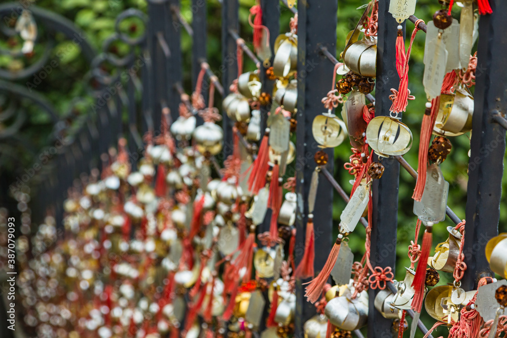 Naklejka premium 台湾 日月譚の文武廟年梯歩道