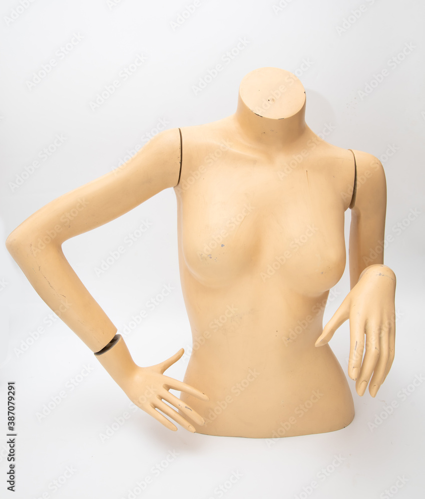 Half body mannequins for women clothes Dark gray background