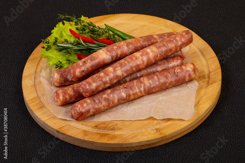 Pork sausages for grill