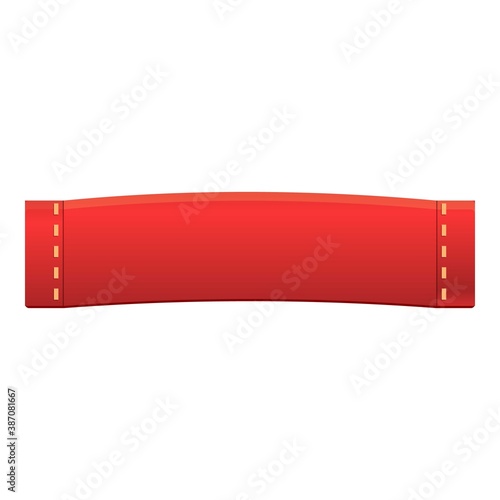 Red cloth tag icon. Cartoon of red cloth tag vector icon for web design isolated on white background