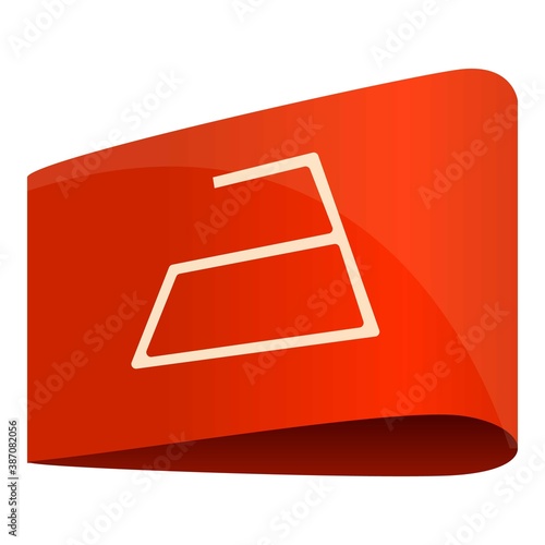 Iron cloth label icon. Cartoon of iron cloth label vector icon for web design isolated on white background