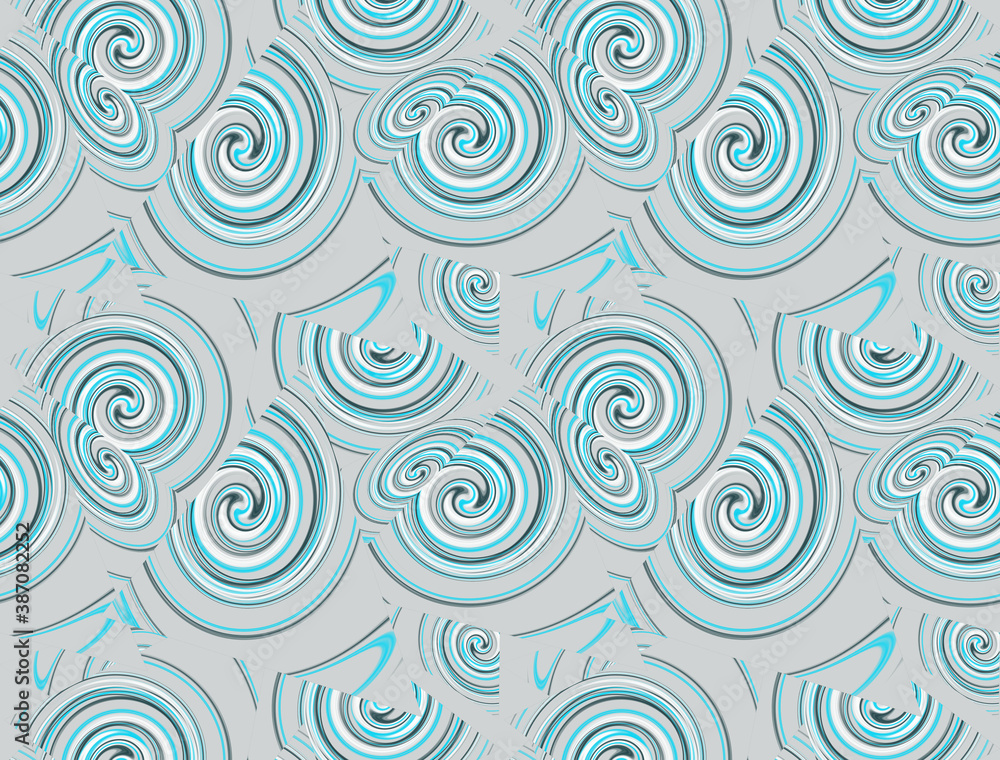Close-up graphic illustration of an abstraction. Seamless background for printing on paper or fabric.