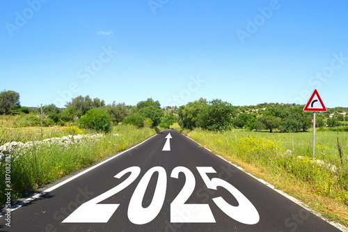happy new year 2025, road