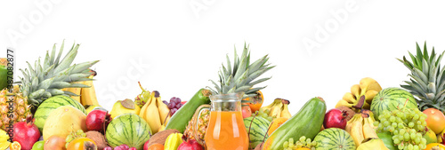 Juice fruit on a white background