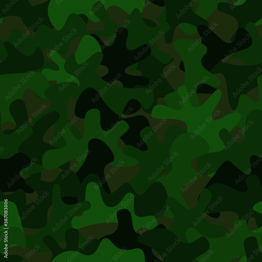 Green camouflage pattern background seamless vector illustration Stock ...