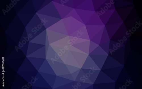 Dark Pink, Blue vector polygon abstract layout.