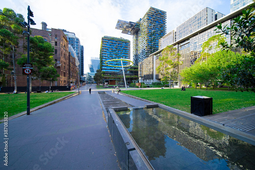 Photography Apartment block in Sydney NSW Australia with hanging gardens and plants on exter