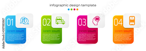 Set line Cafe and restaurant location, Fast delivery by car, Online ordering and . Business infographic template. Vector.